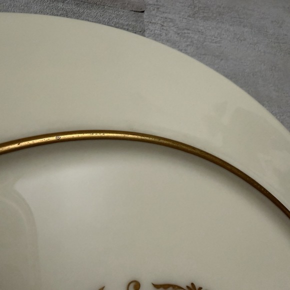 Vintage Lenox Plate Boehm WOODLAND WILDLIFE Easter Chipmunks  24k Gold trim '76 - Picture 10 of 10